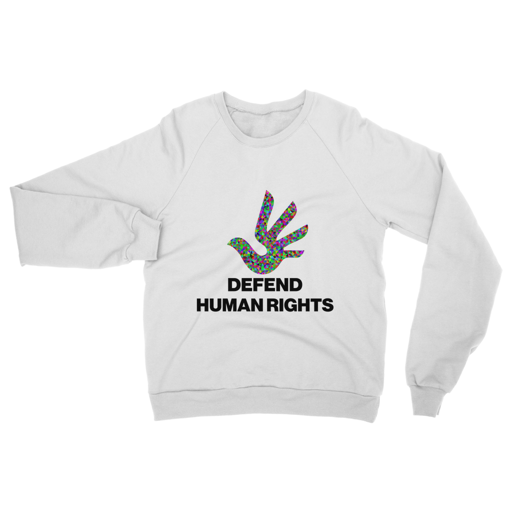 Defend Human Rights Organic Sweatshirt