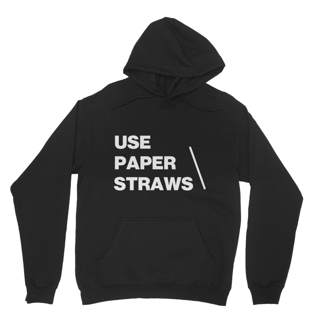 Use Paper Straws Organic Hoodie