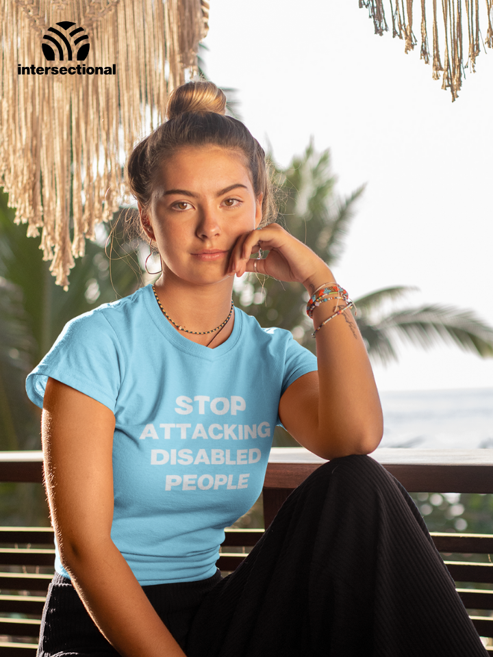 Stop Attacking Disabled People Organic Women's T-Shirt