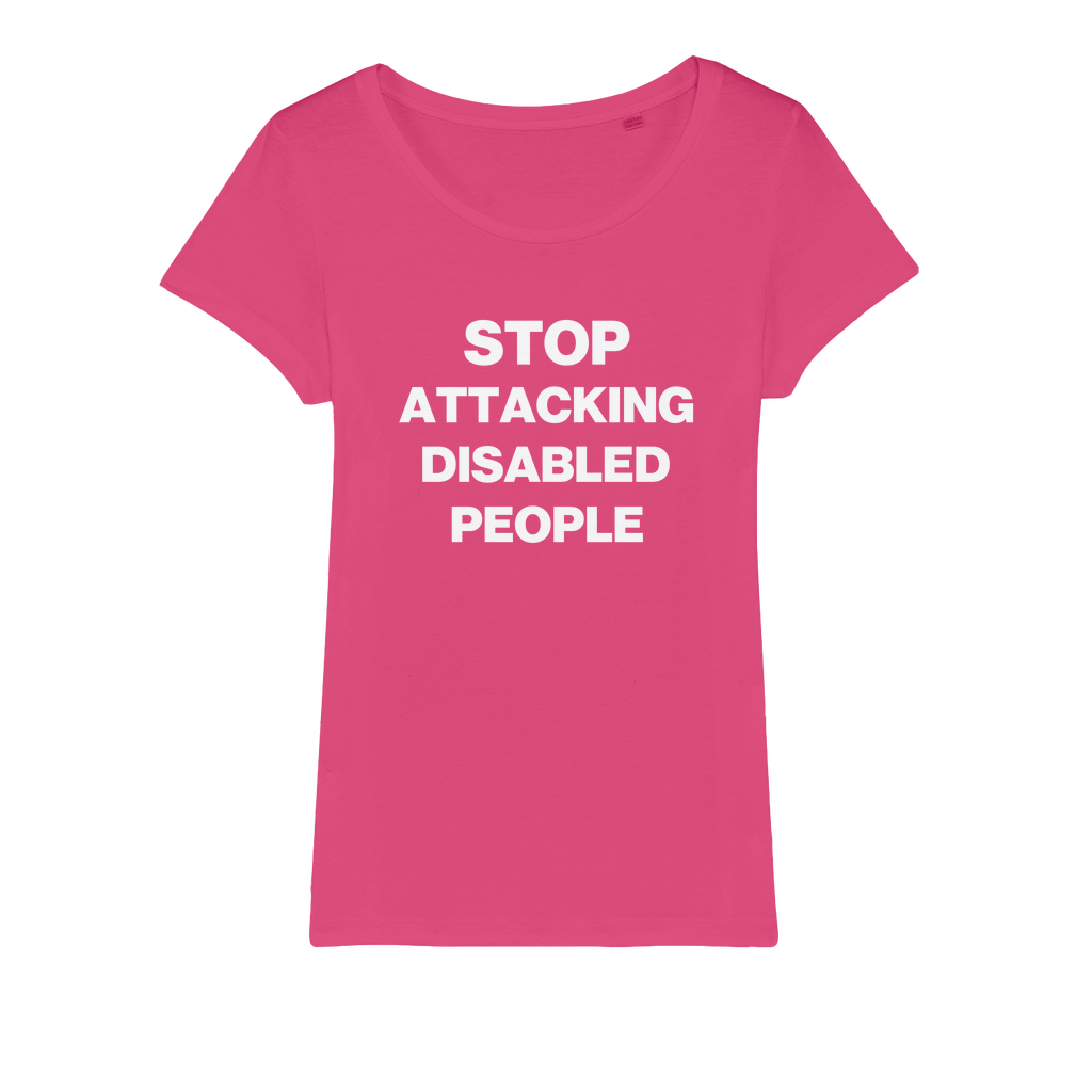 Stop Attacking Disabled People Organic Women's T-Shirt