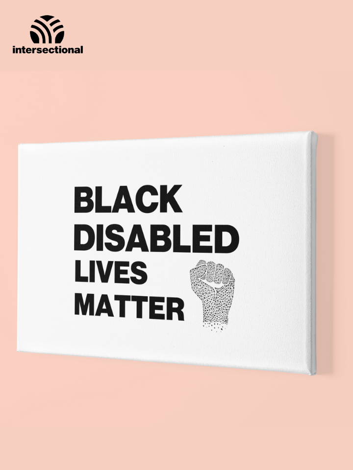 Black Disabled Lives Matter Premium Stretched Canvas