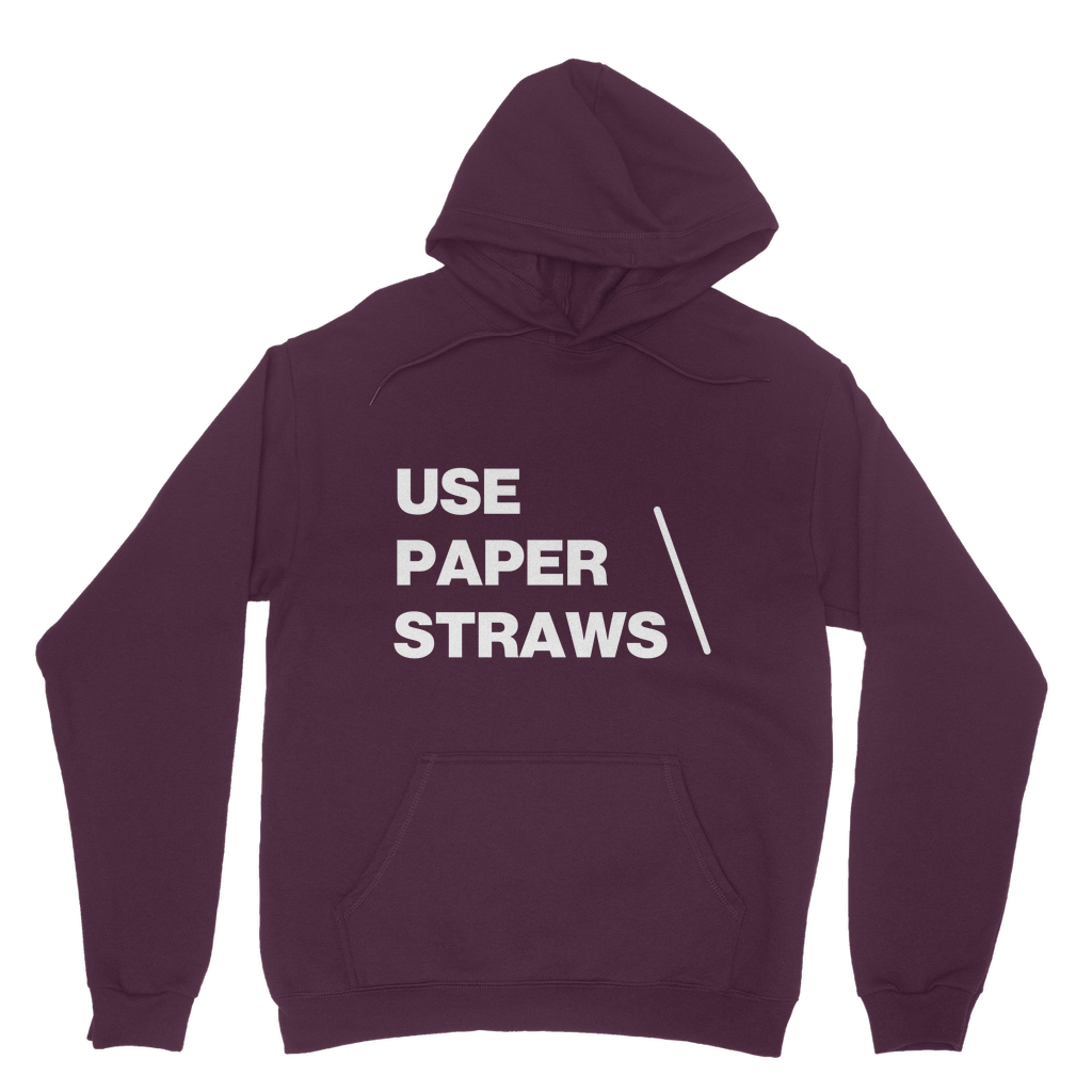 Use Paper Straws Organic Hoodie