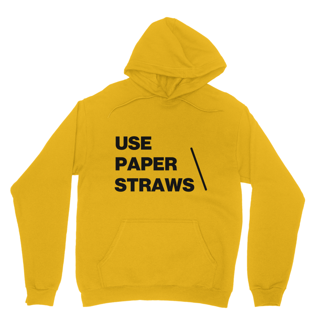 Use Paper Straws Organic Hoodie