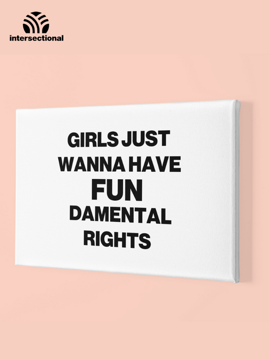 FUNdamental Rights Premium Stretched Canvas