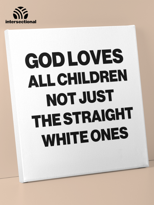 God Loves All Children Premium Stretched Canvas