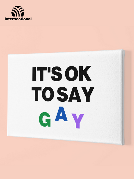 It's Ok To Say Gay Premium Stretched Canvas