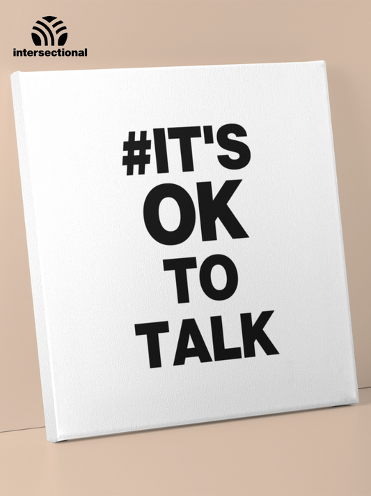 It's Ok To Talk Premium Stretched Canvas