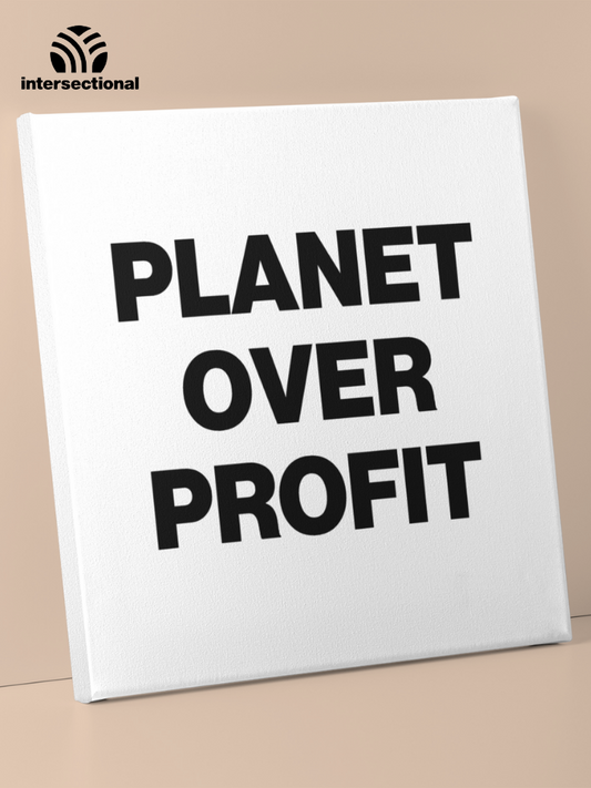 Planet Over Profit Premium Stretched Canvas