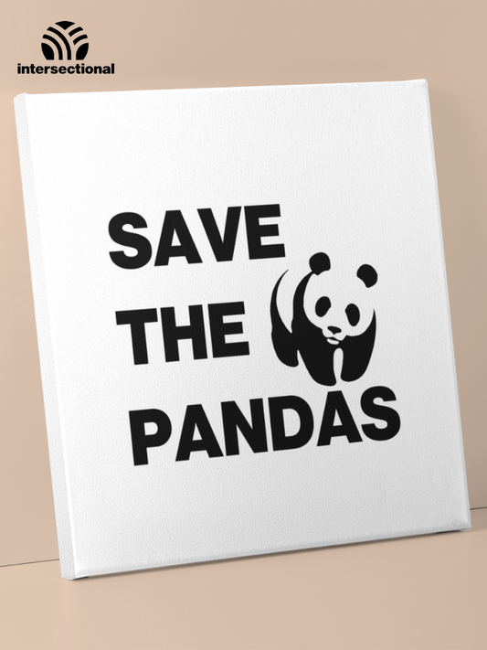 Save The Pandas Premium Stretched Canvas
