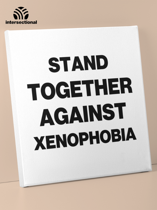 Together Against Xenophobia Premium Stretched Canvas