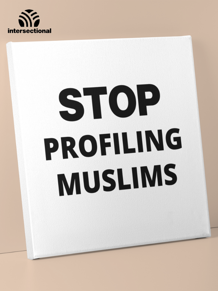 Stop Profiling Muslims Premium Stretched Canvas