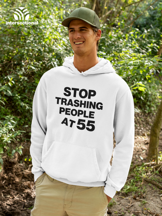 Stop Trashing People At 55 Organic Hoodie