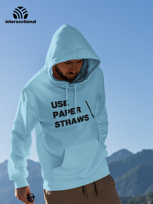 Use Paper Straws Organic Hoodie