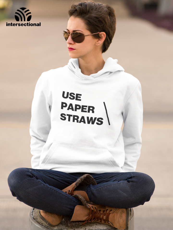 Use Paper Straws Organic Hoodie