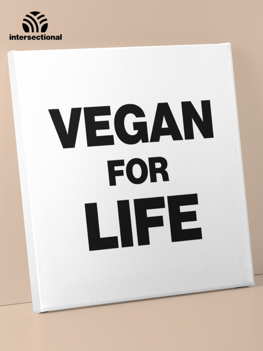 Vegan For Life Premium Stretched Canvas