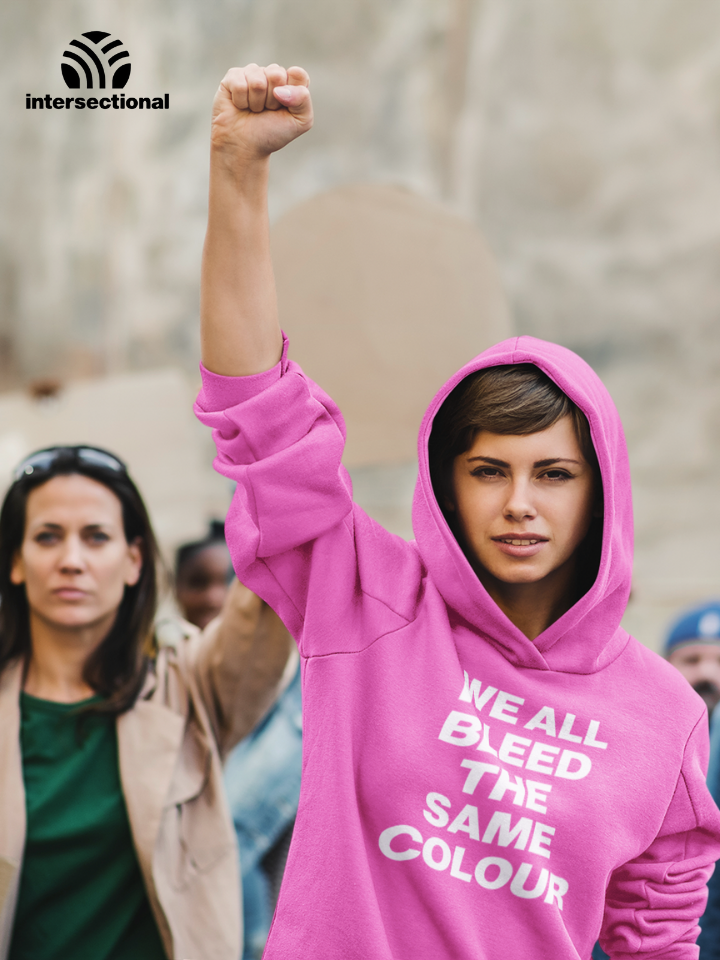 We All Bleed The Same Colour Organic Hoodie